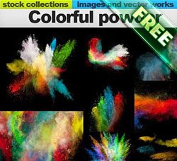 高清炫丽多彩的背景图片：Colorful powder 25xUHQ